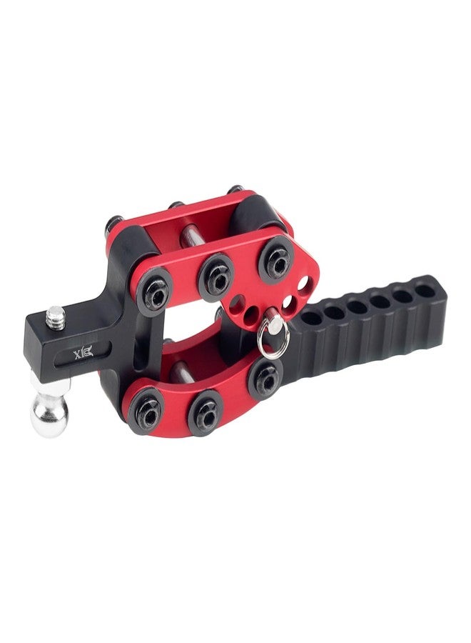 DJX 1/10 RC Trailer Hitch Adjustable Tow Hook Hitch Receiver for Axial 90046 SCX10 TRX4 Redcat Gen7 Gen8 Etc 1/10 RC Crawler Car Upgrade Accessories (Red) - Image 3